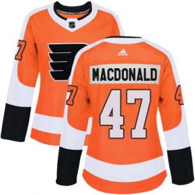Wholesale Cheap Adidas Flyers #47 Andrew MacDonald Orange Home Authentic Women\'s Stitched NHL Jersey
