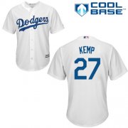 Wholesale Cheap Dodgers #27 Matt Kemp White New Cool Base Stitched MLB Jersey