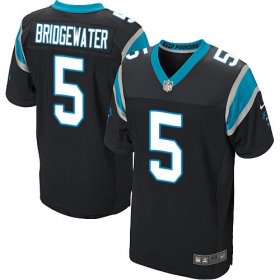 Wholesale Cheap Nike Panthers #5 Teddy Bridgewater Black Team Color Men\'s Stitched NFL Vapor Untouchable Elite Jersey