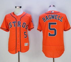 Wholesale Cheap Astros #5 Jeff Bagwell Orange Flexbase Authentic Collection Stitched MLB Jersey