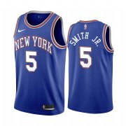 Wholesale Cheap Nike Knicks #5 Dennis Smith Jr. Navy 2019-20 Statement Edition NBA Jersey
