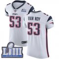 Wholesale Cheap Nike Patriots #53 Kyle Van Noy White Super Bowl LIII Bound Men's Stitched NFL Vapor Untouchable Elite Jersey