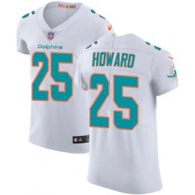 Wholesale Cheap Nike Dolphins #25 Xavien Howard White Men\'s Stitched NFL Vapor Untouchable Elite Jersey