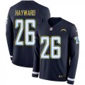 Wholesale Cheap Nike Chargers #26 Casey Hayward Navy Blue Team Color Men's Stitched NFL Limited Therma Long Sleeve Jersey