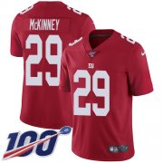 Wholesale Cheap Nike Giants #29 Xavier McKinney Red Alternate Youth Stitched NFL 100th Season Vapor Untouchable Limited Jersey