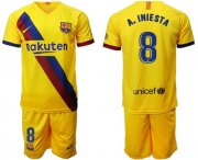 Wholesale Cheap Barcelona #8 A.Iniesta Away Soccer Club Jersey