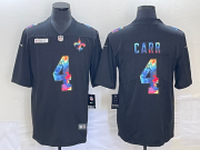 Wholesale Cheap Men's New Orleans Saints #4 Derek Carr Multi-Color Black 2020 NFL Crucial Catch Vapor Untouchable Nike Limited Jersey