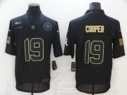 Wholesale Cheap Men's Dallas Cowboys #19 Amari Cooper Black 2020 Salute To Service Stitched NFL Nike Limited Jersey