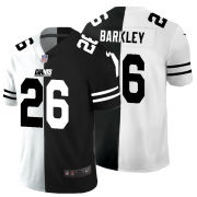 Cheap New York Giants #26 Saquon Barkley Men's Black V White Peace Split Nike Vapor Untouchable Limited NFL Jersey
