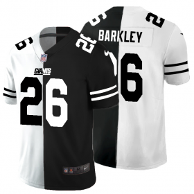 Cheap New York Giants #26 Saquon Barkley Men\'s Black V White Peace Split Nike Vapor Untouchable Limited NFL Jersey