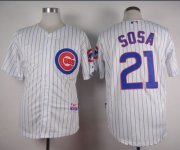 Wholesale Cheap Cubs #21 Sammy Sosa White Home Cool Base Stitched MLB Jersey