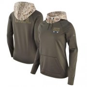 Wholesale Cheap Women's Indianapolis Colts Nike Olive Salute to Service Performance Pullover Hoodie