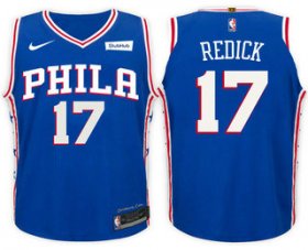 Wholesale Cheap Men\'s Philadelphia 76ers #17 J.J. Redick Blue 2017-2018 Nike Swingman Stitched NBA Jersey