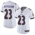 Wholesale Cheap Nike Ravens #23 Tony Jefferson White Women's Stitched NFL Vapor Untouchable Limited Jersey