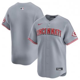 Cheap Men\'s Cincinnati Reds Blank Gray Away Limited Baseball Stitched Jersey