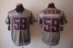 Wholesale Cheap Nike Texans #59 Whitney Mercilus Grey Shadow Men\'s Stitched NFL Elite Jersey