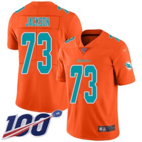Wholesale Cheap Nike Dolphins #73 Austin Jackson Orange Men\'s Stitched NFL Limited Inverted Legend 100th Season Jersey