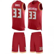 Wholesale Cheap Nike Buccaneers #33 Carlton Davis III Red Team Color Men's Stitched NFL Limited Tank Top Suit Jersey