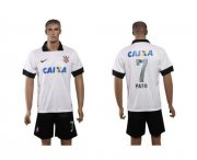 Wholesale Cheap Corinthians #7 Pato White Home Soccer Club Jersey