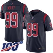 Wholesale Cheap Nike Texans #99 J.J. Watt Navy Blue Men's Stitched NFL Limited Rush 100th Season Jersey