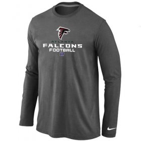 Wholesale Cheap Nike Atlanta Falcons Critical Victory Long Sleeve T-Shirt Dark Grey