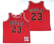 Wholesale Cheap Men's Chicago Bulls #23 Michael Jordan 1997-98 Red Hardwood Classics Soul AU Throwback Jersey