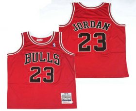 Wholesale Cheap Men\'s Chicago Bulls #23 Michael Jordan 1997-98 Red Hardwood Classics Soul AU Throwback Jersey