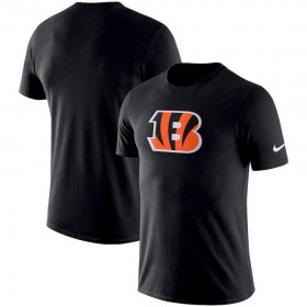 Wholesale Cheap Cincinnati Bengals Nike Essential Logo Dri-FIT Cotton T-Shirt Black