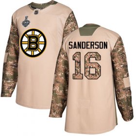 Wholesale Cheap Adidas Bruins #16 Derek Sanderson Camo Authentic 2017 Veterans Day Stanley Cup Final Bound Stitched NHL Jersey