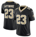 Wholesale Cheap Men's New Orleans Saints #23 Marshon Lattimore Black 2023 F.U.S.E. Vapor Untouchable Limited Football Stitched Jersey