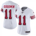 Wholesale Cheap Nike 49ers #11 Marquise Goodwin White Rush Women's Stitched NFL Vapor Untouchable Limited Jersey