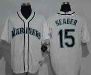 Wholesale Cheap Mariners #15 Kyle Seager White New Cool Base Stitched MLB Jersey