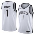 Wholesale Cheap NBA Brooklyn Nets #1 Dangelo Russell Jersey 2017-18 New Season White Jerseys