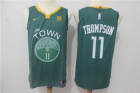 Wholesale Cheap Warriors 11 Klay Thompson Green Nike Authentic Jersey