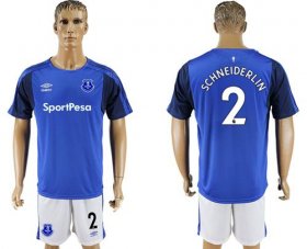 Wholesale Cheap Everton #2 Schneiderlin Home Soccer Club Jersey