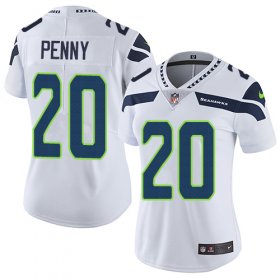 Wholesale Cheap Nike Seahawks #20 Rashaad Penny White Women\'s Stitched NFL Vapor Untouchable Limited Jersey