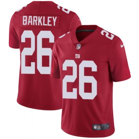 Wholesale Cheap Nike Giants #26 Saquon Barkley Red Alternate Men\'s Stitched NFL Vapor Untouchable Limited Jersey
