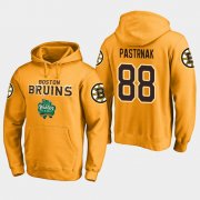 Wholesale Cheap Bruins #88 David Pastrnak Gold 2018 Winter Classic Fanatics Alternate Logo Hoodie