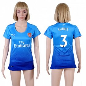 Wholesale Cheap Women\'s Arsenal #3 Gibbs Away Soccer Club Jersey