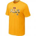 Wholesale Cheap Men's San Francisco 49ers Super Bowl XLVII On Our Way T-Shirt Yellow