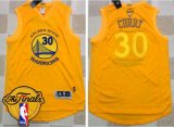 Wholesale Cheap Men's Warriors #30 Stephen Curry Gold AU 2017 New 2017 The Finals Patch Stitched NBA Jersey