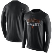 Wholesale Cheap San Francisco Giants Nike Practice Long Sleeve T-Shirt Black