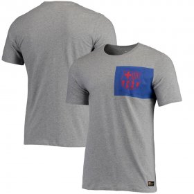 Wholesale Cheap Barcelona Nike Team Crest T-Shirt Heathered Gray