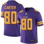 Wholesale Cheap Nike Vikings #80 Cris Carter Purple Men's Stitched NFL Limited Rush Jersey