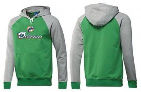 Wholesale Cheap Miami Dolphins Authentic Logo Pullover Hoodie Green & Grey