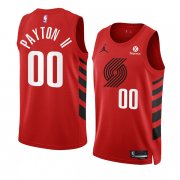 Wholesale Cheap Men's Portland Trail Blazers #00 Gary Payton II 2022-23 Red Statement Edition Swingman Stitched Basketball Jersey
