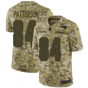 Wholesale Cheap Nike Patriots #84 Cordarrelle Patterson Camo Men\'s Stitched NFL Limited 2018 Salute To Service Jersey