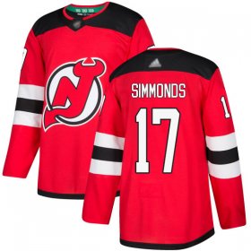 Wholesale Cheap Adidas Devils #17 Wayne Simmonds Red Home Authentic Stitched NHL Jersey