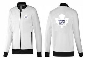 Wholesale Cheap NHL Toronto Maple Leafs Zip Jackets White-1