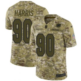Wholesale Cheap Nike Dolphins #90 Charles Harris Camo Men\'s Stitched NFL Limited 2018 Salute To Service Jersey